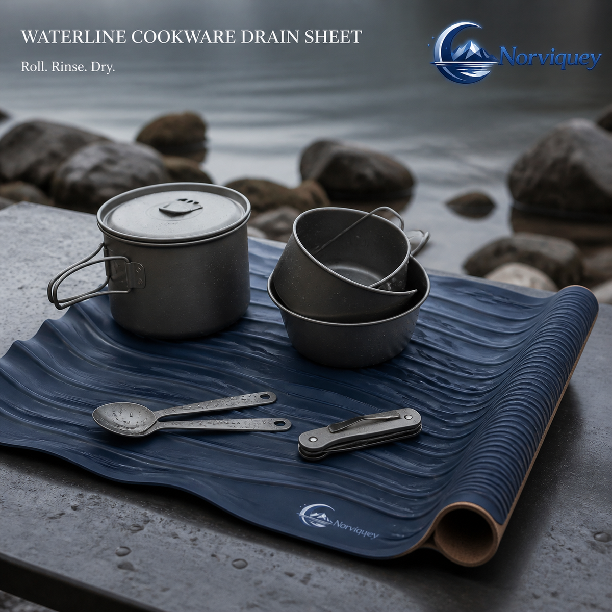 Norviquey™ Waterline Cookware Drain Sheet